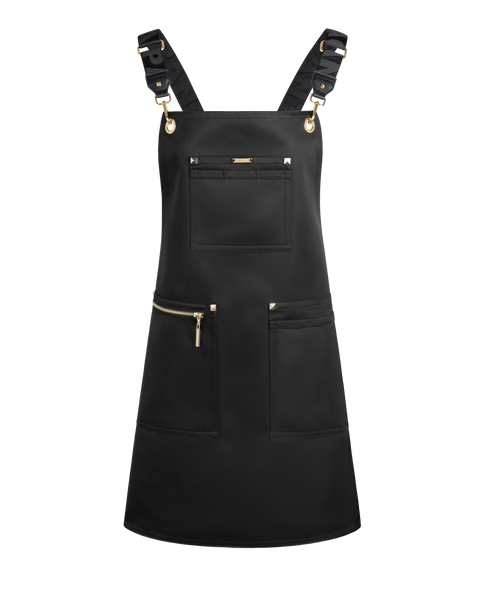 Apron & Straps - Black with Gold Hardware