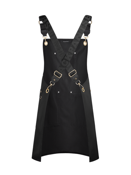Apron & Straps - Black with Gold Hardware