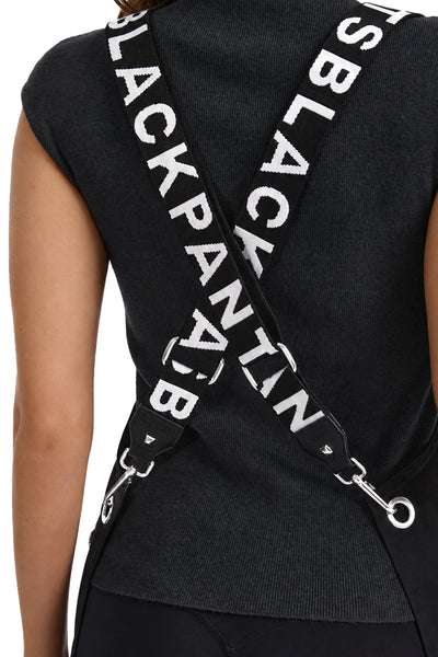 Straps Only - Black & White with Silver Hardware