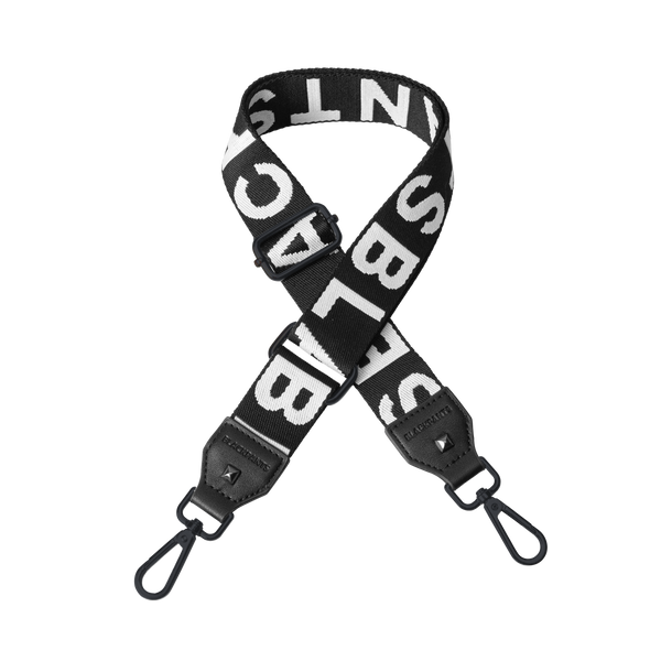 Apron & Straps - Black & White with Black Hardware