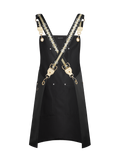 Apron & Straps - Black & Gold with Gold Hardware