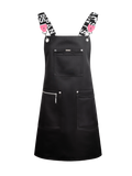 Apron & Straps - Black & White with Pink Tabs