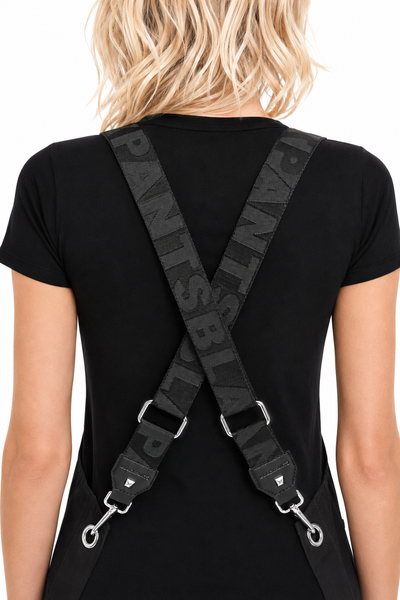Straps Only - Black with Silver Hardware