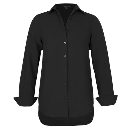 OPEN SHOULDER DRAPE LONG SLEEVE T-SHIRT