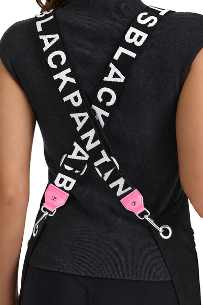 Apron & Straps - Black & White with Pink Tabs