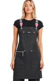 Apron & Straps - Black & White with Pink Tabs