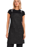 Apron & Straps - Black & White with Black Hardware