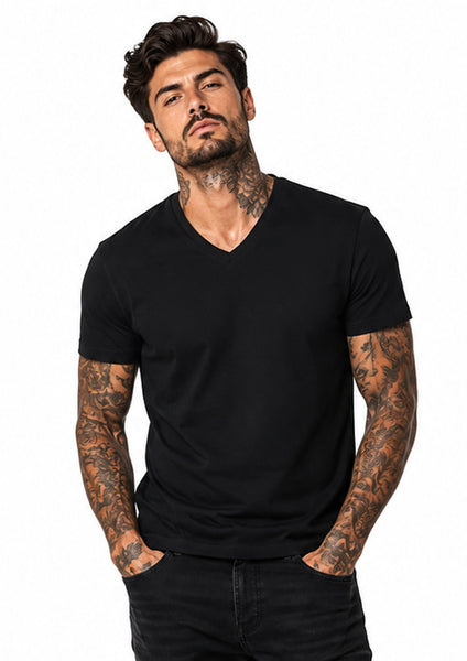 MENS V NECK SHORT SLEEVE T-SHIRT
