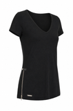 DEEP V NECK SHORT SLEEVE T-SHIRT
