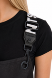Apron & Straps - Black & White with Black Hardware