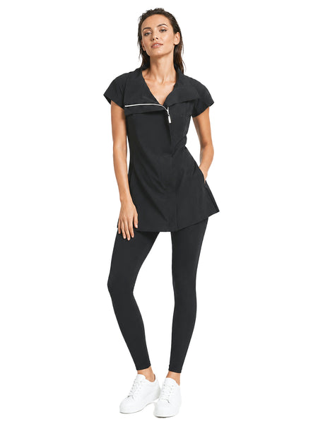 Model wearing the BLACKPANTS Soho Tunic with Intelligent Leggings
