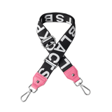 Straps Only - Black & White with Pink Tabs