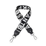 Straps Only - Black & White with Silver Hardware