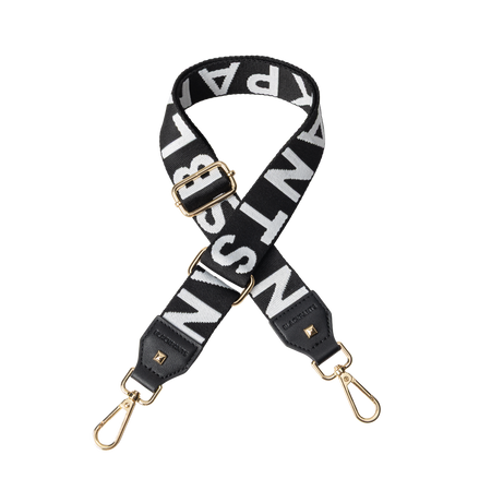 Apron & Straps - Black & White with Black Hardware