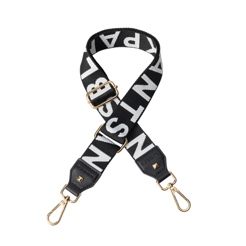 Straps Only - Black & White with Gold Hardware