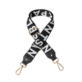 Straps Only - Black & White with Gold Hardware