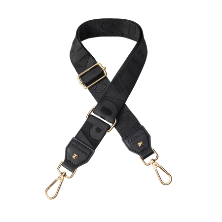 Apron & Straps - Black & White with Black Hardware