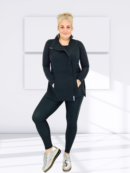 Milan Blk Tunic (AU12/US08), Undershirt - Solid Sleeve (Medium) & The Intelligent Legging (Medium) 