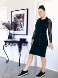 Manhattan Tunic Black (AU08/US04), Undershirt Mesh Sleeve (Small) & Pencil Skirt (AU08/US04)