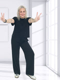 Cropped Boxy S/S T-Shirt (Medium) & Wide Leg Pant (AU12/US08)